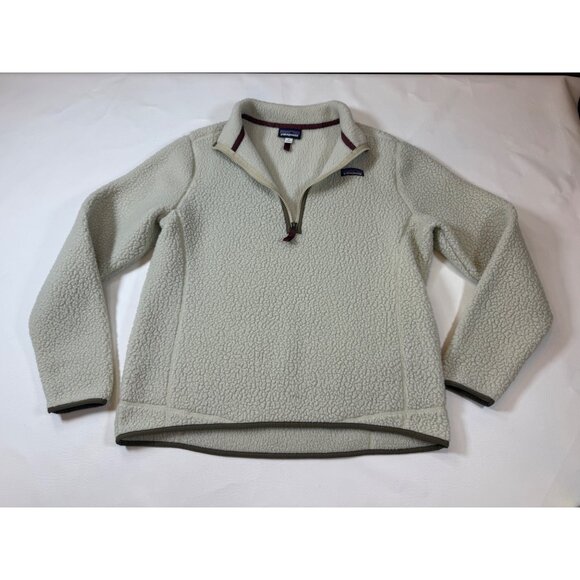 Patagonia Tops - Patagonia womens Sherpa Fleece 1/4-Zip Pullover Jacket XL Natural (bin ii93)